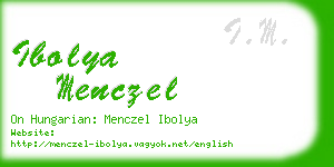 ibolya menczel business card